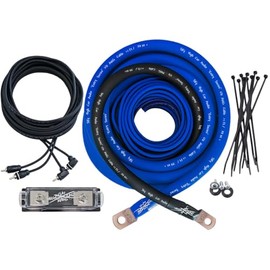 Sky High Car Audio CCA 1/0 E-Series Amp Kit - Blue/Black