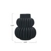 Bloomingville Modern Pleated Stoneware, Black Vase