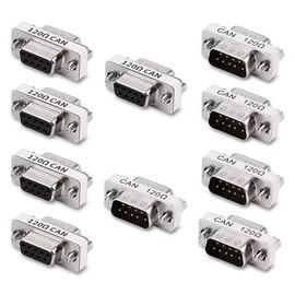 5Pair DB9 Male to Female CAN Bus Built-in 120 Ohm Terminating Resistor