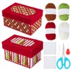 WEBEEDY 2 Sets DIY Christmas Plastic Canvas Box Kit Include