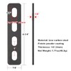 GBGS 20 PCS 4-1/4" Black Flat Straight Brace Brackets,Slotted Slightly
