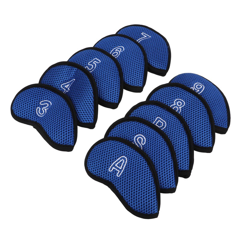 10 PCS Golf Club Head Covers Golf Iron Pole Net