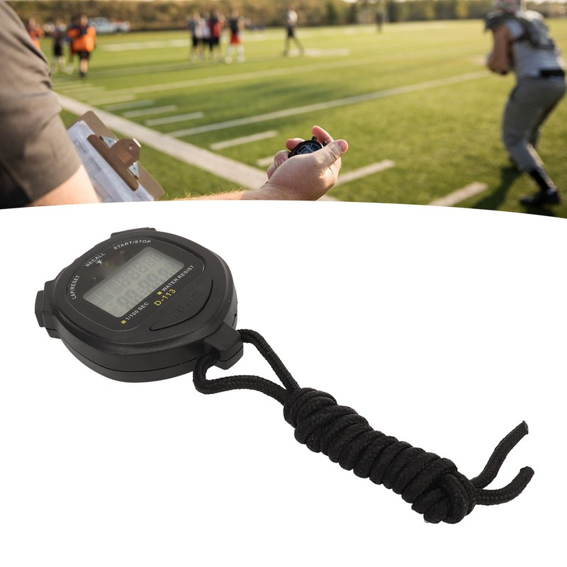 Digital Stopwatch 60 Lap Memory Split Sport Timer Waterproof with