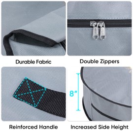 BALEINE 2 Pack Wreath Storage Container, Christmas Wreath Storage Bag with Reinforced Handle for Holiday Xmas (Grey, 30"X8")