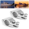 2Pcs Bimini Top Jaw Slide Clamp Steel Boat Hardware Fitting
