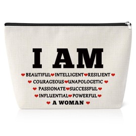 Woman Empowerment Gift Makeup Bag Girl Power Gift for Women Feminist Presents for Girls Toiletry Bag Motivational Gifts for Her Christmas Birthday Gift for Bestie Friend Zipper Pouch