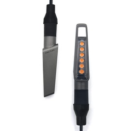 KOPPANG Motorcycle, Flowing Turn Signal, 6 LED, Motorcycle, E-Bike, Vehicle Inspection, DC 12 V, Waterproof, Amber, High Brightness, Front and Rear Left and Right Universal (Grays, Set of 2)