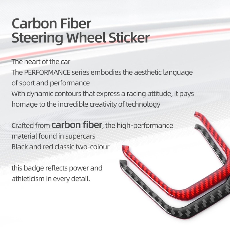 BETTERHUMZ Car Steering Wheel Button Frame Trim for Ford Mustang