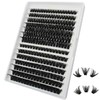 Bransfy 252pcs 80D+100D Thick Volume Eyelashes Clusters Natural Eyelash Extensions