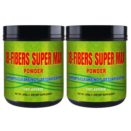 G.M.J FIBRA 18 Super MAX Powder (18 Fibers) - 400g - Dietary Supplement - Supports Cleansing & Detoxification, Unflavored (2 Pack)