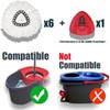 6 Pack Mop Replace Head Compatible with O Cedar EasyWring