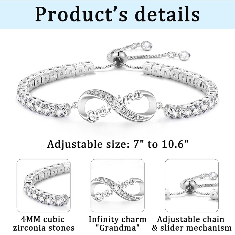 EYQV Grandma Gifts from Granddaughter, Grandma Bracelet for Women