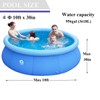Inflatable Top Ring Swimming Pool, Blue (10ft x 30in)