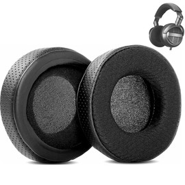 DowiTech Breathable Earpads Cushion Replacement Compatible with Beyerdynamic DTX 910 DTX910 DTX 700 DTX700 DTX710 Headphones Ear pads with Mesh Fabric/Punched Protein Leather and Memory Foam