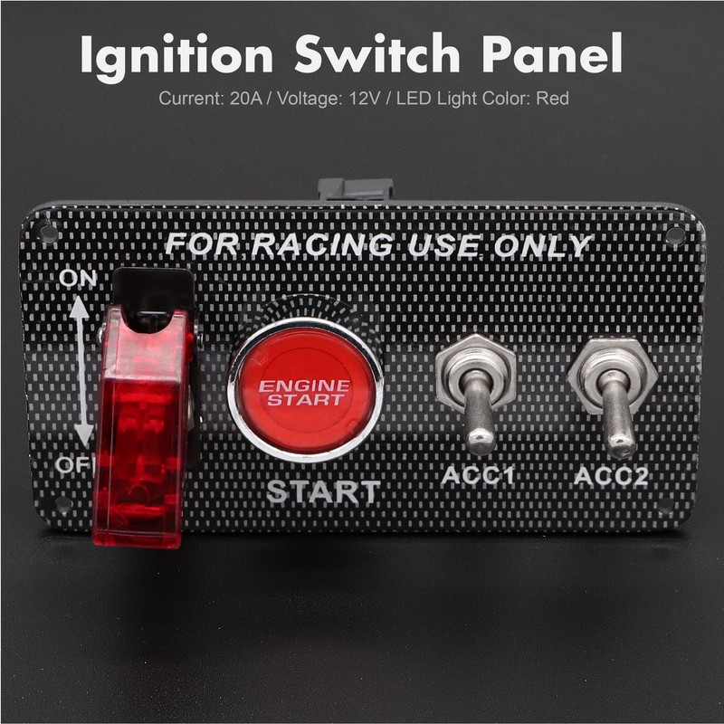 Taxutor 12V 30A 4-in-1 Ignition Panel Kit, Aluminum Alloy Switch