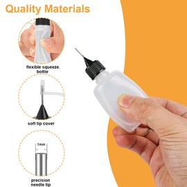 IBXWMNG Pack of 9 Needle Bottles 5 ml Needle Tip Glue Bottle Applicator for DIY, Needle Bottles, Needle Bottle, Dosing Bottles with Tip, Dosing Bottle with Tip, for Quilling, Crafts