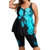 Hanna Nikole Plus Size Tankini Swimsuits for Women Removable Cups