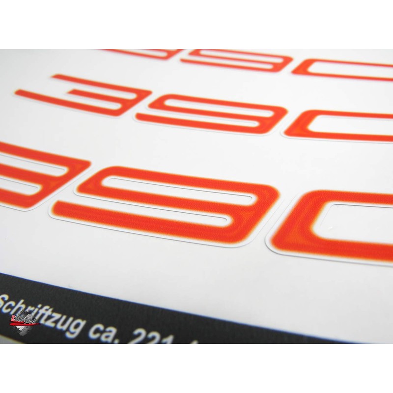 BIKE-label Rim well sticker, orange, compatible with KTM 390 Duke