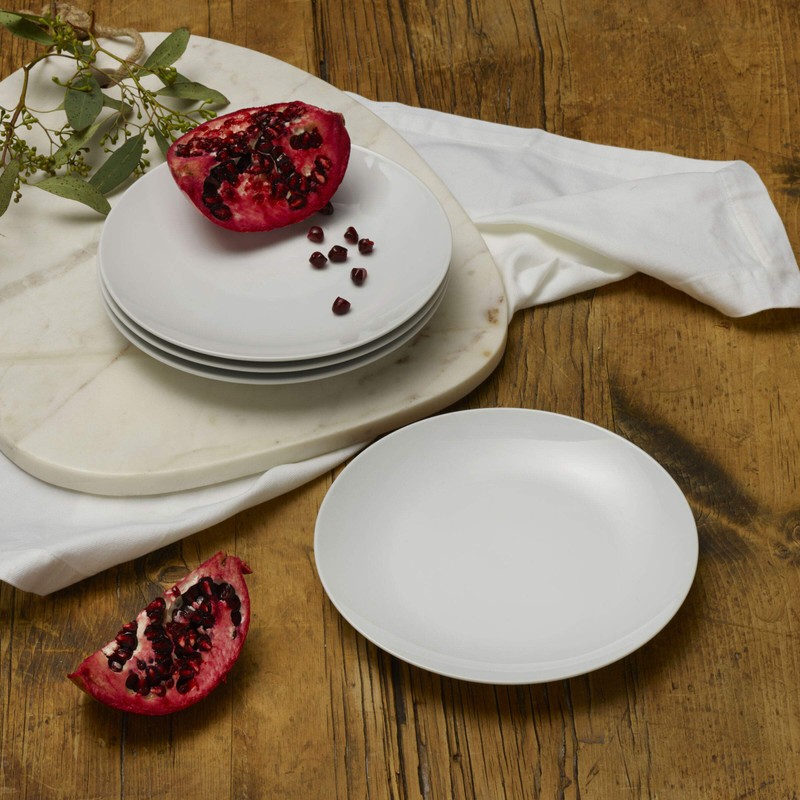 Everyday White Coupe Set of 4 Salad Plates, 7.75 inch