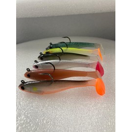 searigs™ Fishing Lures 6 Pcs x9cm 12.6g Soft Fishing Lures, Soft Plastic Fishing Lures, Paddle Tail Swimbaits, Soft Artificial Lures for Fishing Bass & Trout Saltwater and Freshwater