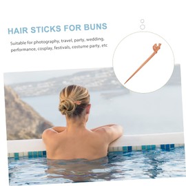 NOLITOY Classic Chinese Style Hair Stick Wooden Rabbit Hairpin Elegant Women's Accessory Hair Sticks