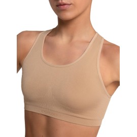 Capezio Women's Seamless Racerback Sports Bra, Nude