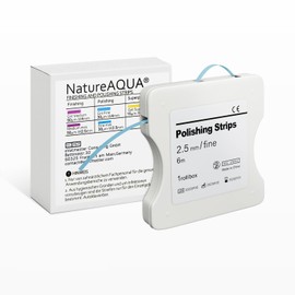 Tooth Sandpaper, Dental Polishing Strips, Size - 2.5 mm Width - 6 m / Rolls/Box, NatureAqua Resin Tooth Polishing Interdental Sanding Tool (Blue)