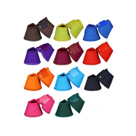 Lift Sports Horse Bell Boots 8 Colors Over Reach No Turn Bell Boots Wrap Tack Protection Equine (Small, Pink)