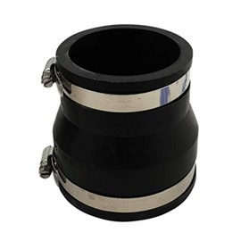 Air Aqua Flexible Rubber Reducer, Reducing Sleeve, Pipe Connector for PVC Pipe, Flexible Sleeve, Rubber Sleeve, Reducer, Cuff, Pool Connection, Reducer (90 x 75 mm)