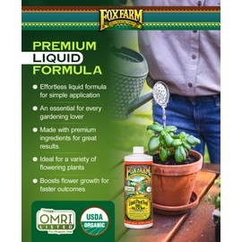 FoxFarm Liquid Nutrient Trio Hydro Formula: Big Bloom, Grow Big Hydro & Tiger Bloom - for Hydroponic Gardening, Green Growth, Buds & Late-Season Flowers, (3-32 oz Bottles)