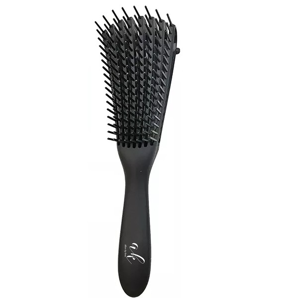 AllurebyKoms Detangling Brush for Natural Hair, Curly Hair, No Pain, Faster and Easier Detangle, Wet or Dry Hair for Afro America/African 3a to 4c hair texture, Oily, Curly, Thick, Kinky, Short or Long Hair (Black)