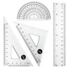 Mabor Small Maths Set,Clear Ruler and Protractor,Fast to Read Easy