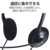 Elecom HS-HP14SUBK Wired Headset USB with Mic Overhead Binaural Lightweight