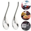 Toyandona 2 Pieces Sphering Spoon, Slotted Spoon, Stainless Steel Molecular