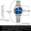 OLEVS Silver Watches For Women Fashoin Blue Dial Womens Watches