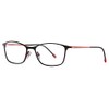 marie claire MC6214 Square Bluelight Filter Reading Glasses Black/Red 54mm