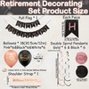 35PCS Rose Gold Retirement Party Decorations Set – Balloons, Miss