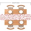 Cherry Pattern Table Runner, Red White Design with Bows, Seasonal