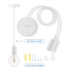 Vecys White Pendant Light Fitting,Ceiling Fitting Set with 100cm Adjustable