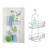 iDesign Rain Bath SHWR Caddy, Standard, Clear/Silver
