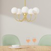 Yolsunes 5-Light Gold Chandelier, Globe Modern Sputnik Light Fixture with