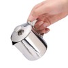 Coffee Frothing Pitcher with Lid, Stainless Steel Milk Frother Cup,