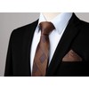 Hisdern Tie for Men, Wedding Tie with Pocket, Square, Classic,