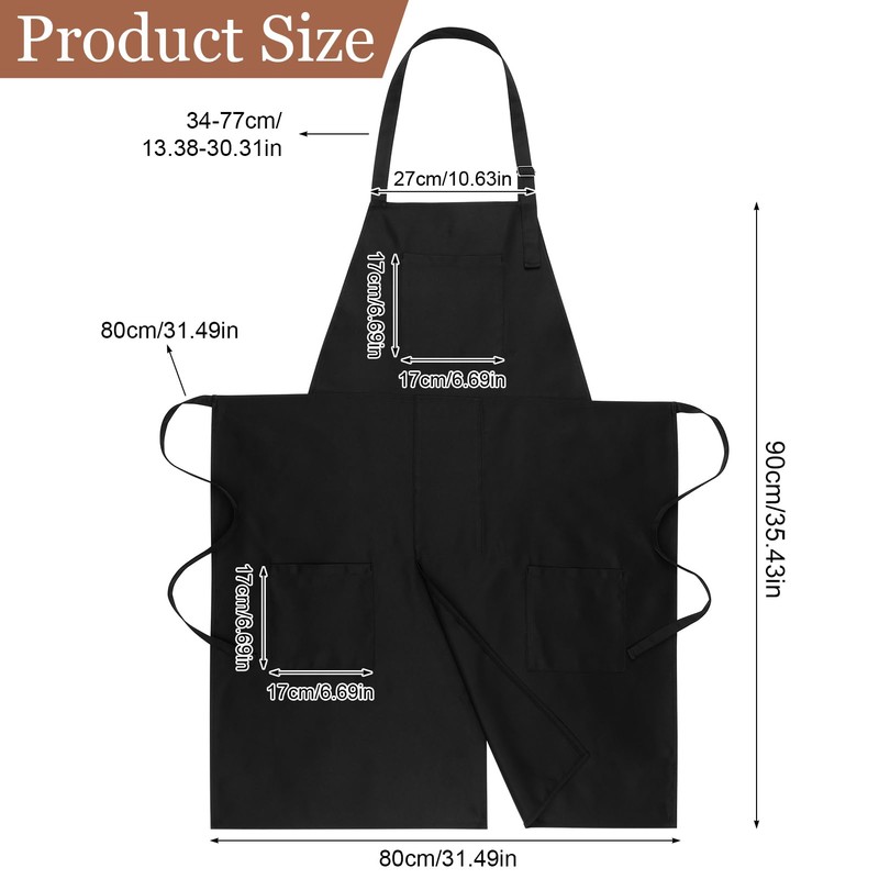 XLSXEXCL Pottery Split Leg Apron, Split Apron with Adjustable Straps,