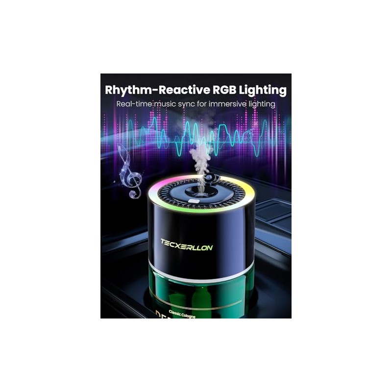 TECXERLLON Smart Car Air Freshener Diffuser with Star Light