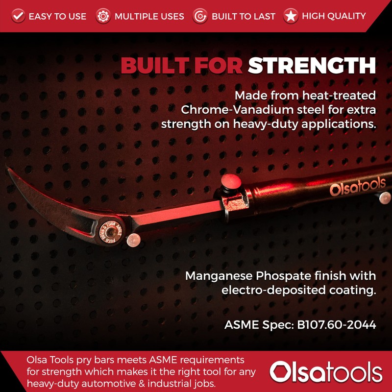 Olsa Tools Adjustable Pry Bar | Adjustable Angles & Extendable