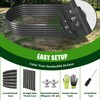 A ANLEOLIFE 6X2X1.5 ft Galvanized Raised Garden Beds Outdoor, Oval