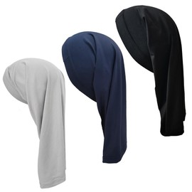 Dreadlocks Tube Socks for Long Dreads Braids Women Men Spandex Sleep Caps Jumbo Twists Hair Covers Shower Caps(Black,Grey,Navy Blue)