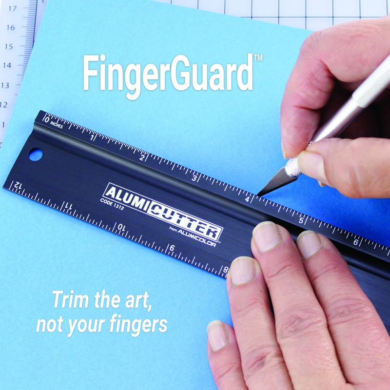 Alumicolor AlumiCutter Aluminum Steel Straight Edge for Office, School, Engineering