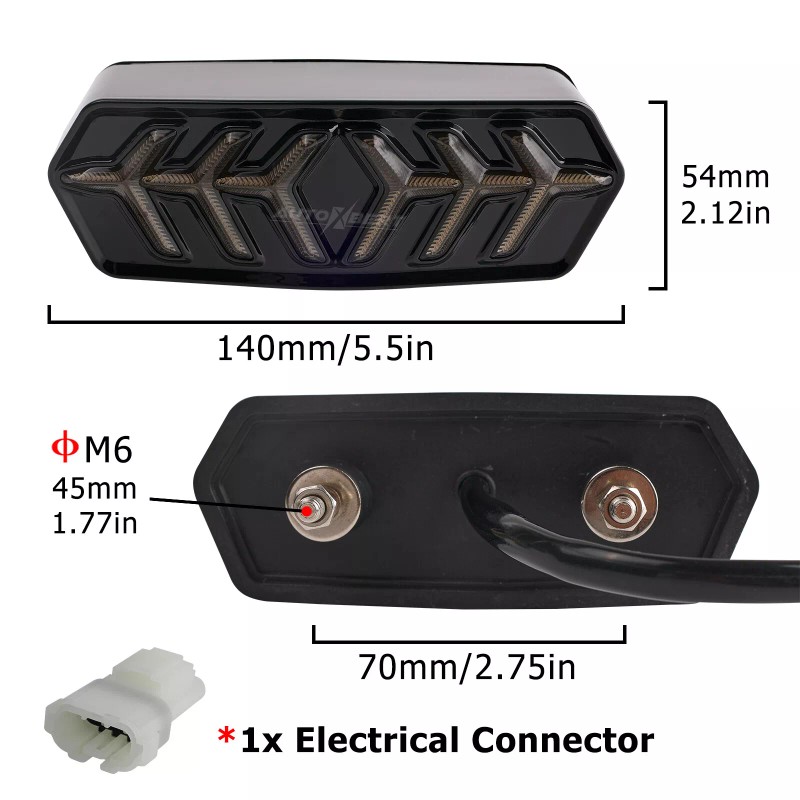 AUTOXBERT LED Tail Light Integrated with Turn Signal For MSX125/SF